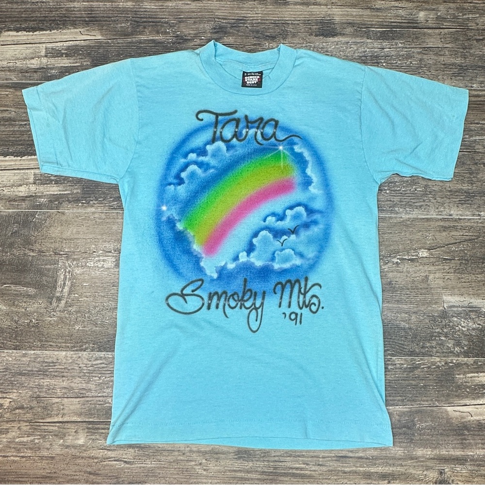 Vintage T-shirt with airbrushed artwork - Small - Single Stitch - GUC
